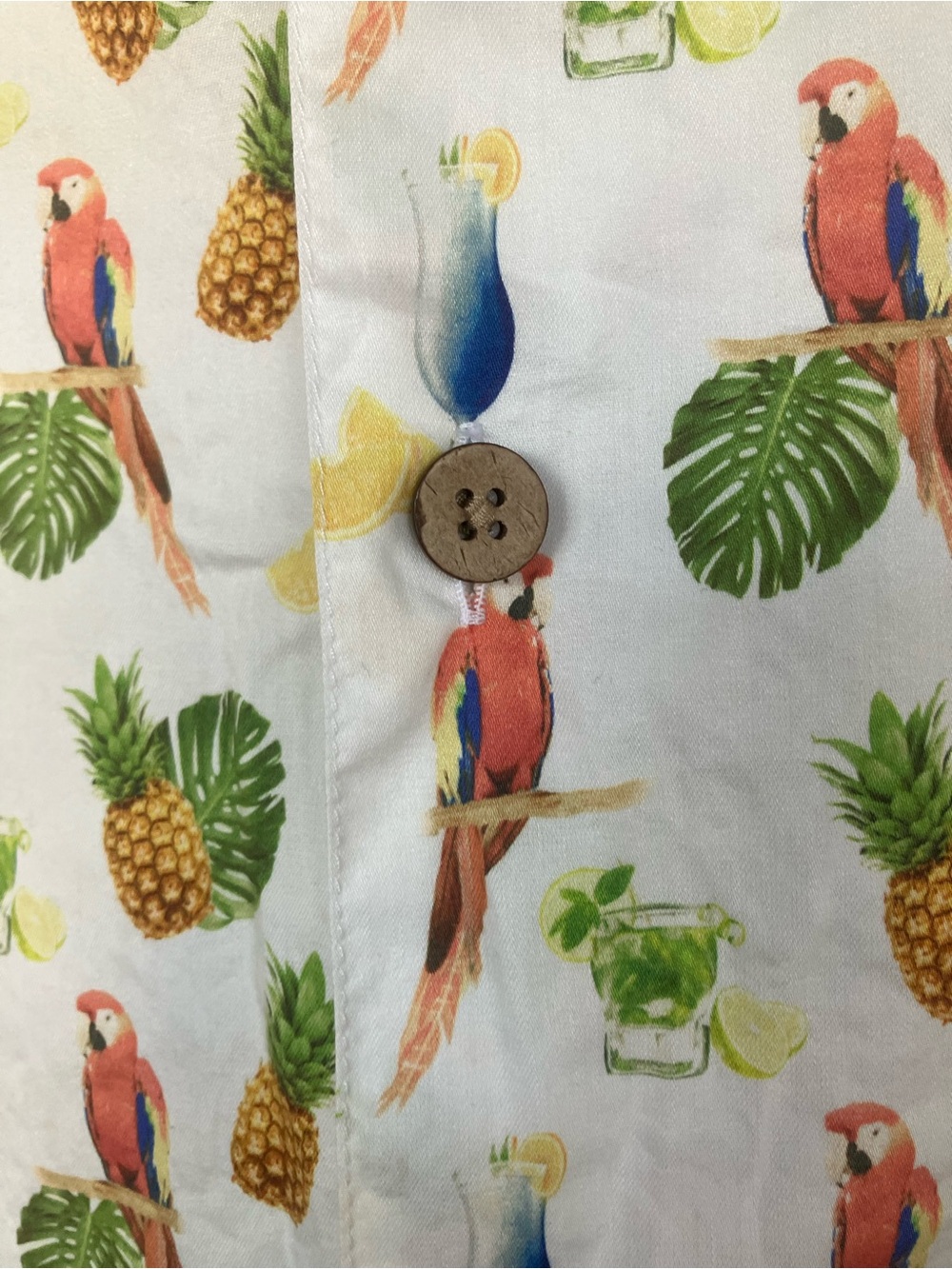 Parrots And Pineapples Caribbean Shirt Xl Parrot Parrot View 2